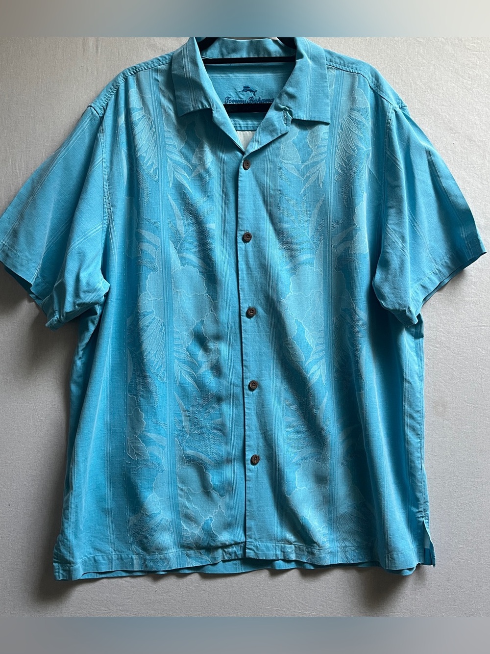 Tommy Bahama Silk Palm Jacquard Camp Shirt XL